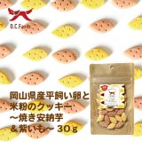 オーシーファーム　岡山県産平飼い卵と米粉のクッキー〜焼き安納芋＆紫芋〜 30g