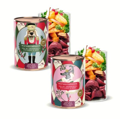 画像2: 【ペットバル20周年！プーちゃん20歳！感謝セール！400g×5個購入つきフラワーメニュー チェリーブロッサム1缶プレゼント！】≪限定！≫テラカニス ウィンターシンフォニー2025 グースとスイートポテト ウィンターフルーツとココナッツを添えて　400ｇ