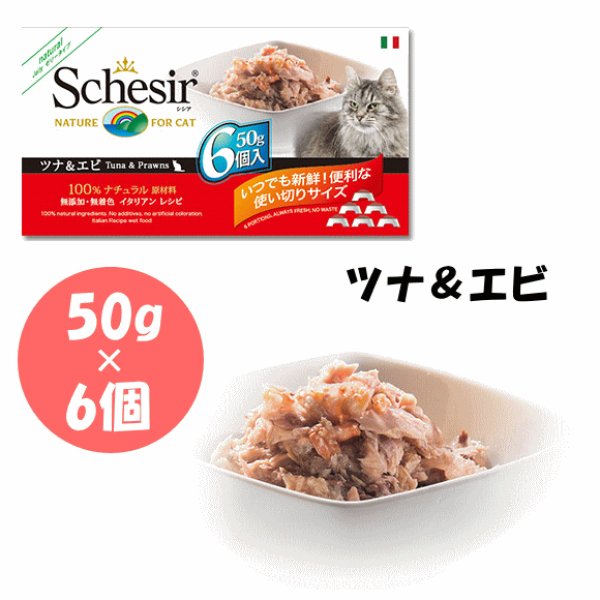 画像1: シシア　キャットシリーズ　ゼリータイプ「ツナ＆エビ」マルチパック　50g×6個  (1)